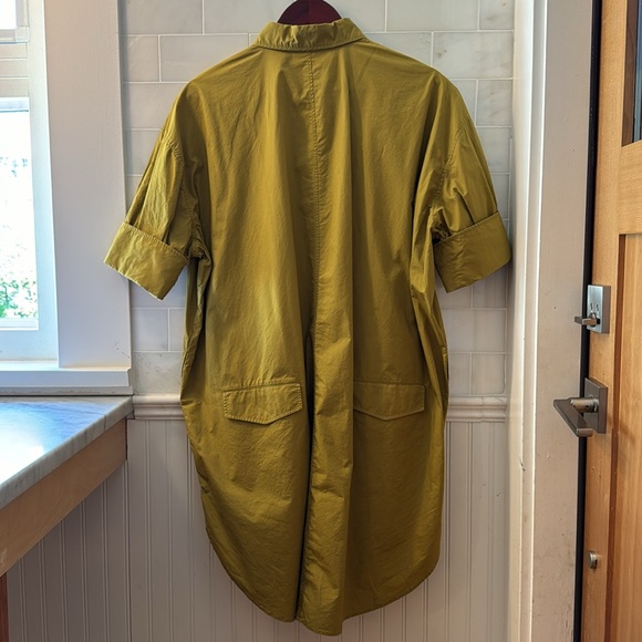 Acne Studios shirt dress in green-gold - Picture 4 of 8
